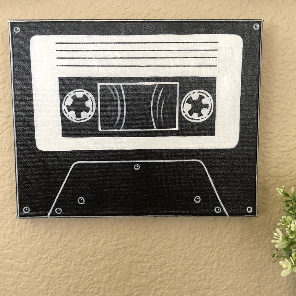 Wall Painting Cassette Tape Canvas Art